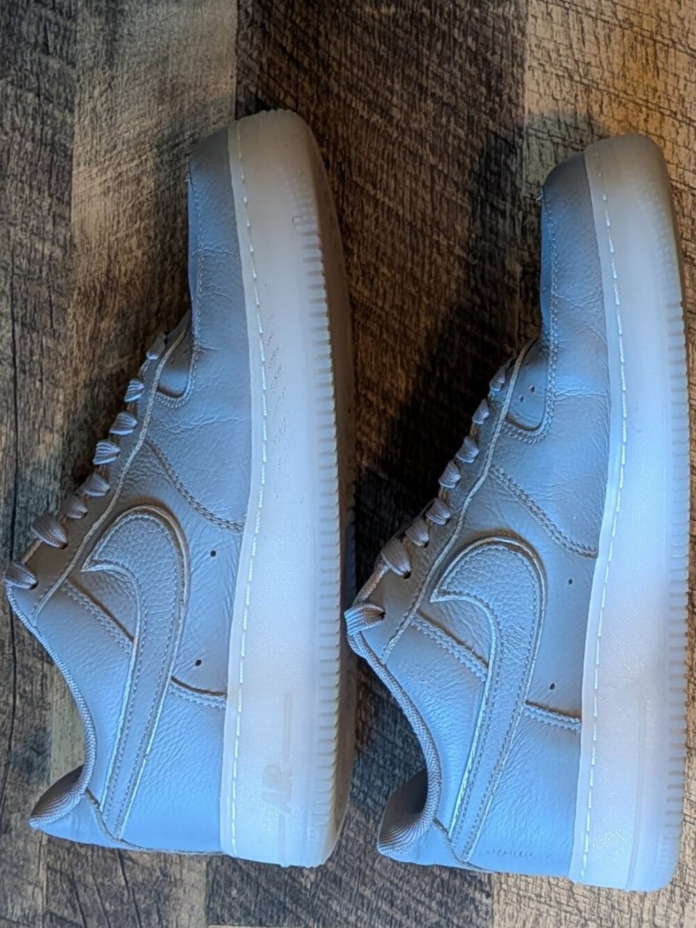 Nike Air Force 1 Low By You Sneakers Custom Gray Clear Shoes